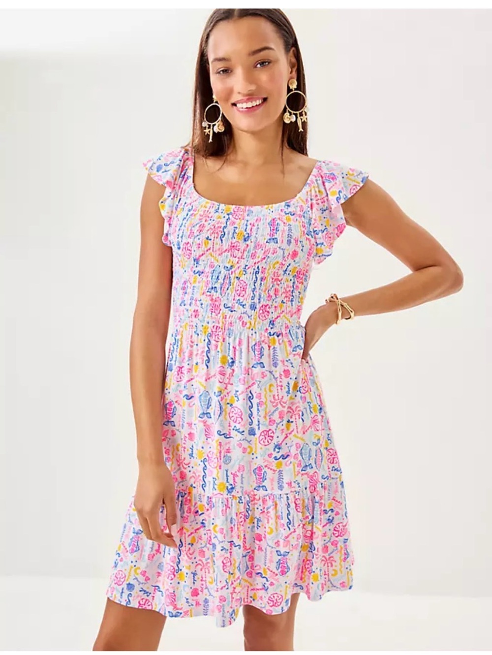 Lilly Pulitzer Jilly Smocked Dress - Picture 3 of 3